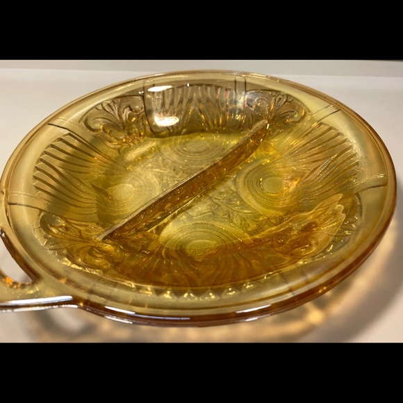 Vintage Indiana Glass Iridescent Relish Dish - Picture 9 of 9